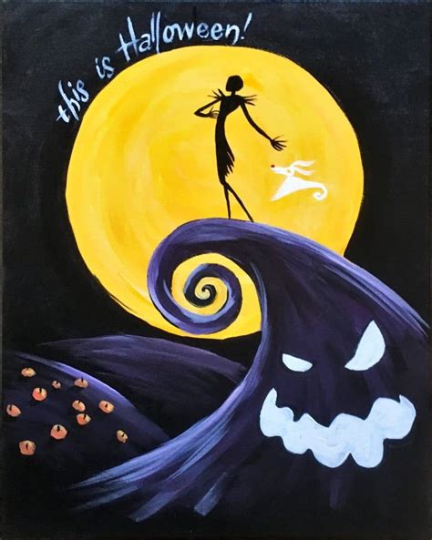 Paintings Uncorked Canvas Halloween Canvas Paintings Halloween