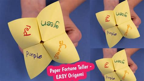 Origami Fortune How To Make A Paper Fortune Teller Easy Origami