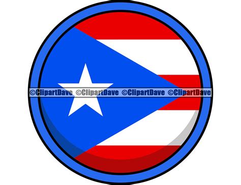 Puerto Rico Rican Flag Shield Badge Logo Svg Design Born Etsy
