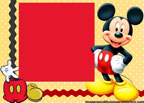 Dibujos Infantiles Mickey En 2020 Invitaciones De Cumpleaños De