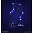 Libra Zodiac Sign Stars On The Cosmic Sky Vector Image