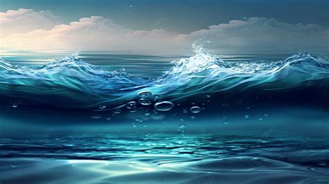 Real Sea Water Texture 3d Map Background Watermark Blue Sea Water