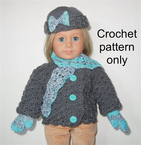 20 free patterns for 18″ doll clothes. Crochet pattern PDF for 18 inch child doll American Girl