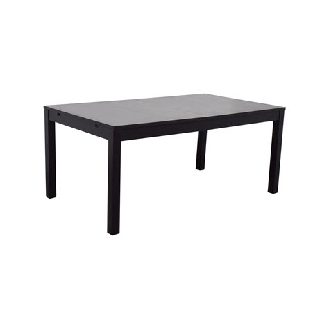 Solid pine, ash veneer, stain, clear. 54% OFF - IKEA IKEA Extendable Dining Table / Tables