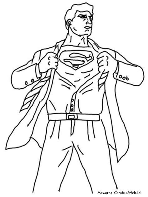 Gambar Mewarnai Superman