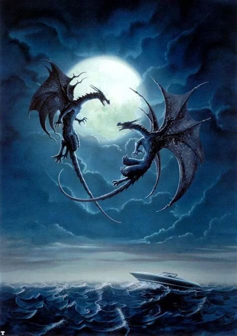 Twin Dragons Dragon Moon Fairy Dragon Book Dragon Dragon Art