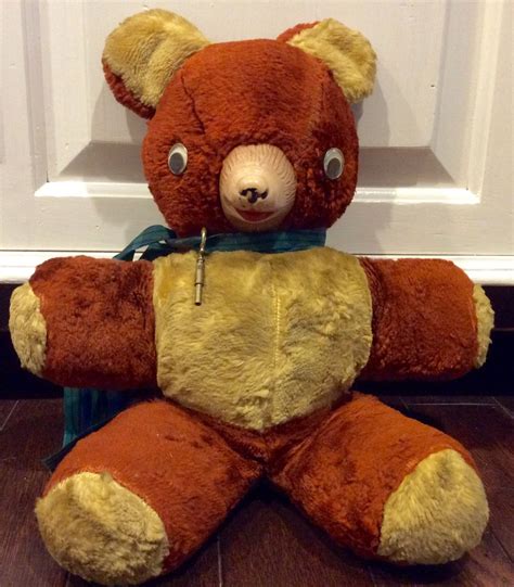 Vintage Gund Plush Teddy Bear With Vinyl Nose And Mouth Antique Etsy
