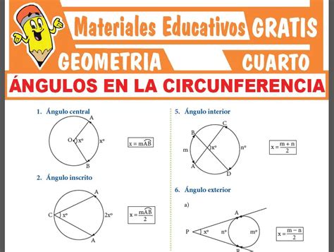 Ángulos En La Circunferencia Para Cuarto Grado De Secundaria