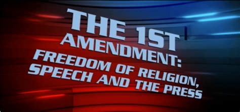 On Topic 1st Amendment Freedom Of Religion Speech And The Press