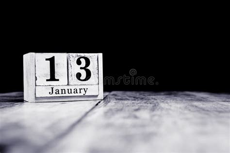 January 13th 13 January Thirteenth Of January Calendar Month Date