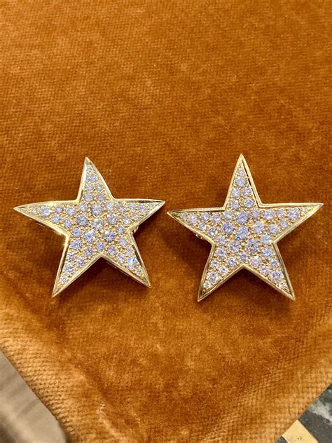 Diamond Star Gold Earrings Eleuteri