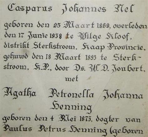 Familie Legkaart H 2 Casparus Johannes NEL Geb 25 03 1869