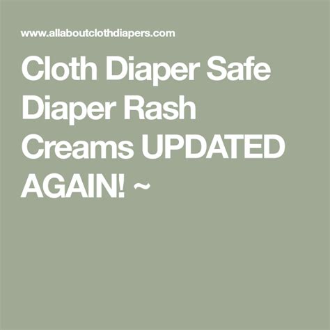 Cloth Diaper Safe Diaper Rash Creams Updated Again Cloth Diaper