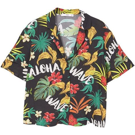 Mango Tropical Print Shirt 50 Liked On Polyvore Featuring Tops