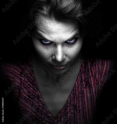 Scary Spooky Evil Woman Stock Photo Adobe Stock