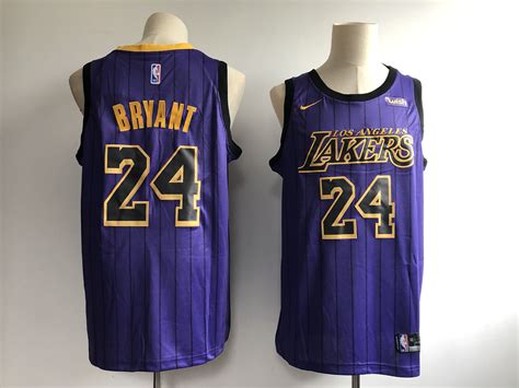 Mens Los Angeles Lakers 24 Kobe Bryant Purple 201819 City Edition