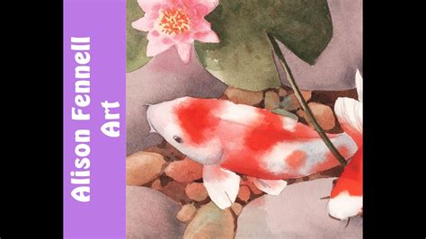 How To Paint A Watercolor Koi Part Of Videos Youtube