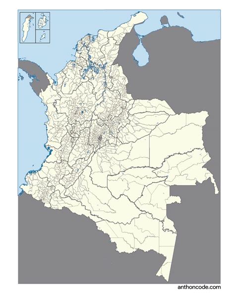 Mapa De Colombia Para Pintar E Imprimir En Pdf Más Vector