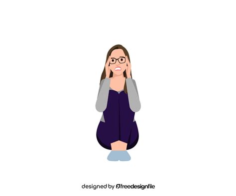 Stressed Mother Clipart Vector Free Download