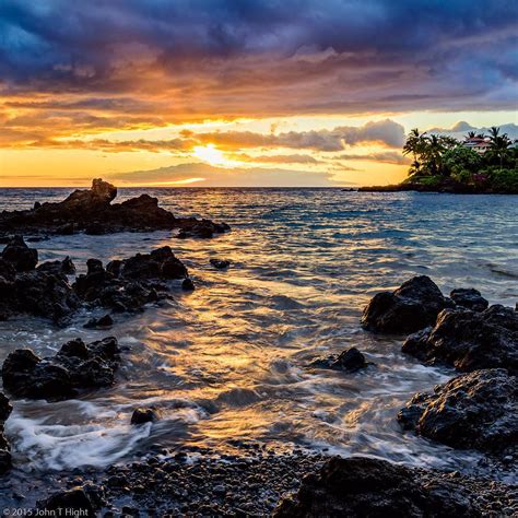 Sunset At Makena Landing On The Island Of Maui Hawaii Ma Flickr