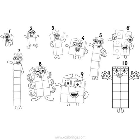 Numberblocks Coloring Pages Number 1