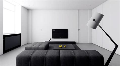 Blue drapes and pillows add splashes of color to the room. World Of Interiors: 4 Monochrome, Minimalist Spaces ...