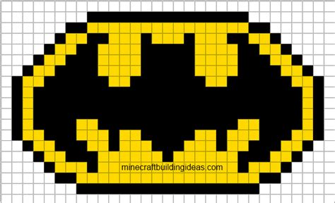 Minecraft Pixel Art Templates Batman Logo