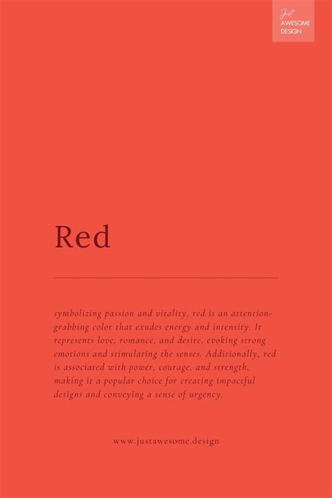 Red Color Meaningred Color Psychologyred Affirmation Red Aesthetic