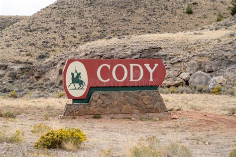 Welcome Sign To Cody Wyoming A Small Town Near Yellowstone National