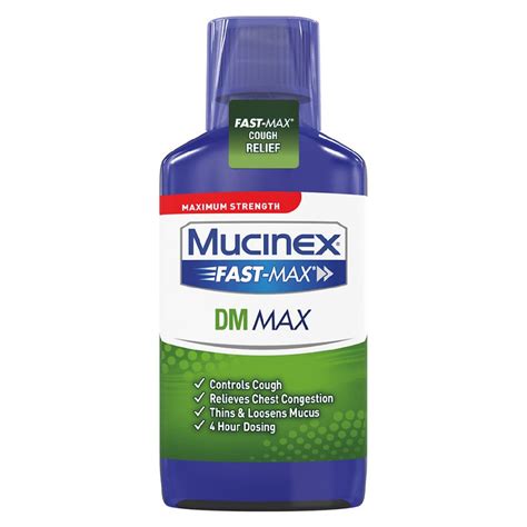 Mucinex Maximum Strength Fast Max Dm Cough And Chest Congestion Ages 12 Walgreens