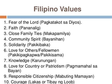 😎 List Of Filipino Values Five Core Filipino Values 2019 02 27