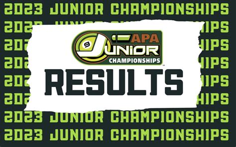 Junior Championships Results American Poolplayers Association