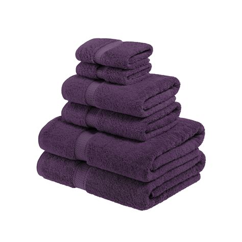Superior Hymnia Egyptian Cotton 6 Piece Towel Set Plum