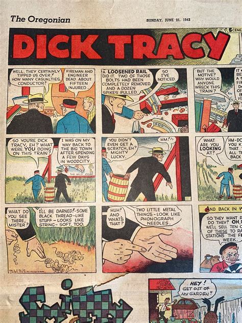 Original Dick Tracy Newspaper Comic Sundays 1942 Great Con Etsy