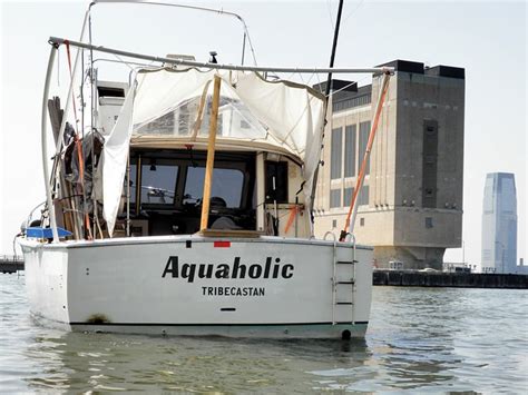 Aquaholic Fishing Boat On The Hudson River Tribeca New York City