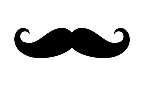 Mustache Icon Vector Moustache Vintage Shape Symbol Public Service