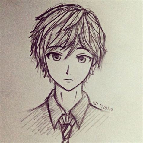 Anime Manga Sketch Drawing Cute Boy Girl Pencil