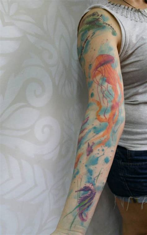 Aggregate 80 Watercolor Sleeve Tattoo Super Hot Esthdonghoadian