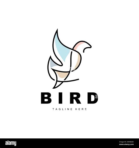 Bird Logo Bird Wings Vector Minimalist Design For Product Branding