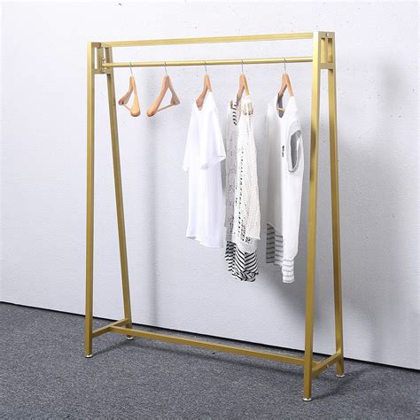 Mbqq Moden Metal Clothes Rack With Clothing Hanging Rack Organizer For