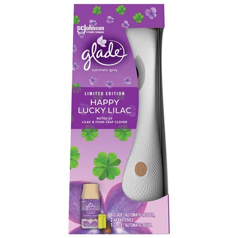 Glade Happy Lucky Lilac Automatic Air Freshener Spray With Holder Ml Wilko