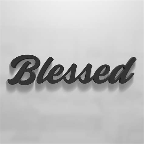 Wood Blessed Sign Blessed Wall Decor Blessed Word Sign Etsy