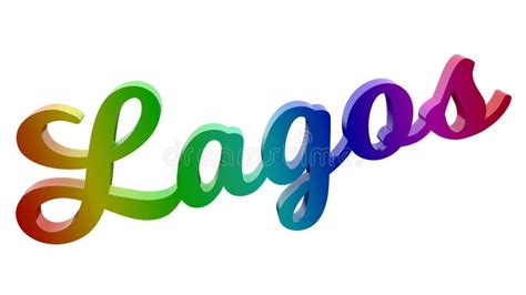 Lagos City Name Love Heart Visit Tourism Logo Icon Design Stock Vector
