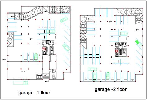 Basement Floor Plan Of Mixed Use Building Dwg File Cadbull