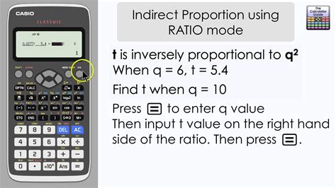 Indirect Proportion [Inverse Proportion] using Ratio Mode on the ClassWiz Calculator (fx-991EX ...