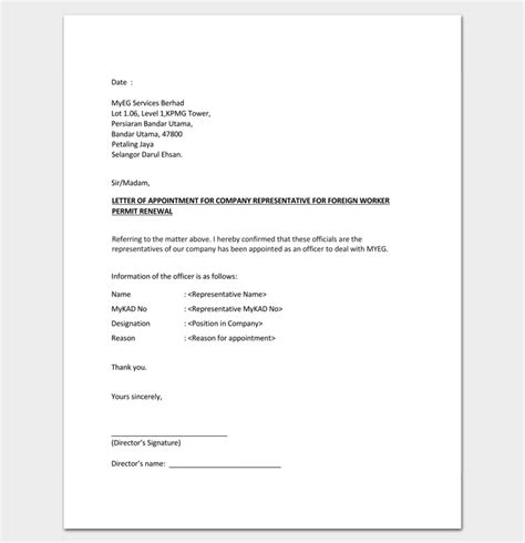 An appointment letter is a compulsory official document that confirms that an organization has appointed a person for a given job position. Company Appointment Letter - 9+ Docs for Word and PDF Format