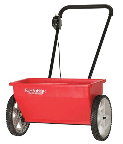 Tackle medium and large jobs with a scotts broadcast or drop spreader. EV-N-SPRED Drop Spreader, 65 lb. Capacity, Semi-Pneumatic Wheel Type, Regulated Drop Drop Type ...