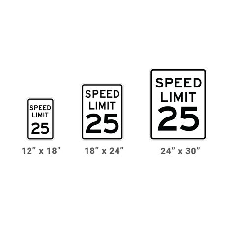 Speed Limit 25 Mph Sign Speed Limit Signs Traffic Signs