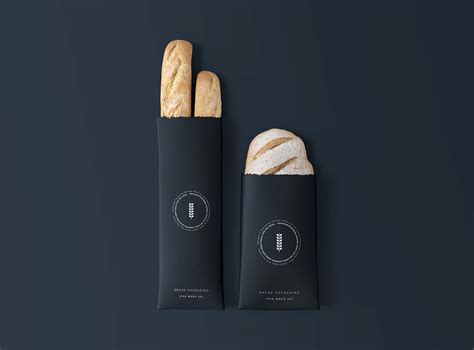 bread packaging mockup psd