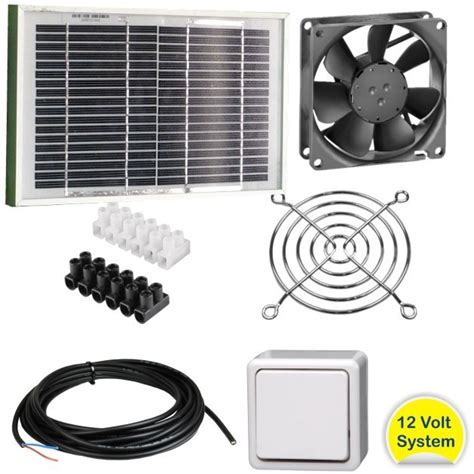 Kit Ventilation Solaire Photovoltaïque 5w 12v